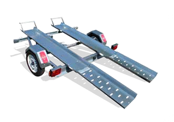 RIMORCHIO PER TRASPORTO QUAD VM BASCULANTE CON RAMPE DI CARICO